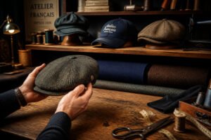 Inspection dune casquette en laine