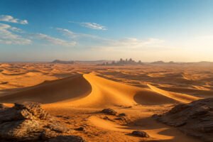 Desert majestueux au crepuscule