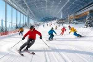 Ski et snowboard en interieur