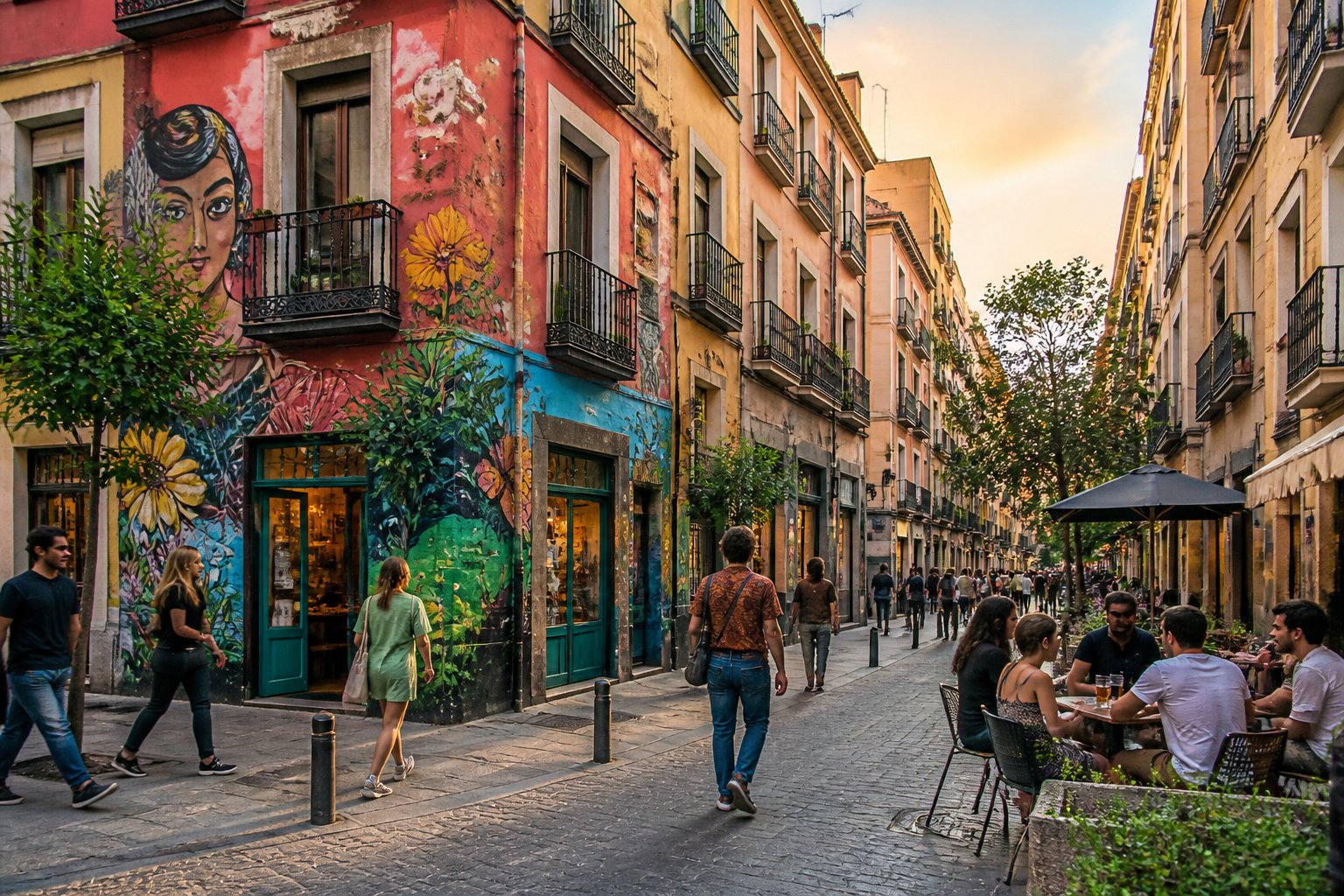 Rue artistique de malasana madrid