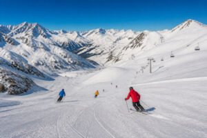 Grand tourmalet domaine skiable ensoleille