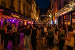 Nuit animee au marais paris