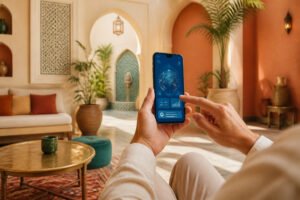 Connexion moderne dans un cadre marocain
